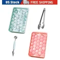 thumbnail image 1 of 66-Grid Ice Cube Ball Maker Tray Sphere Mold With Tong & Baller Scoop Spoon 4Pcs, 1 of 6