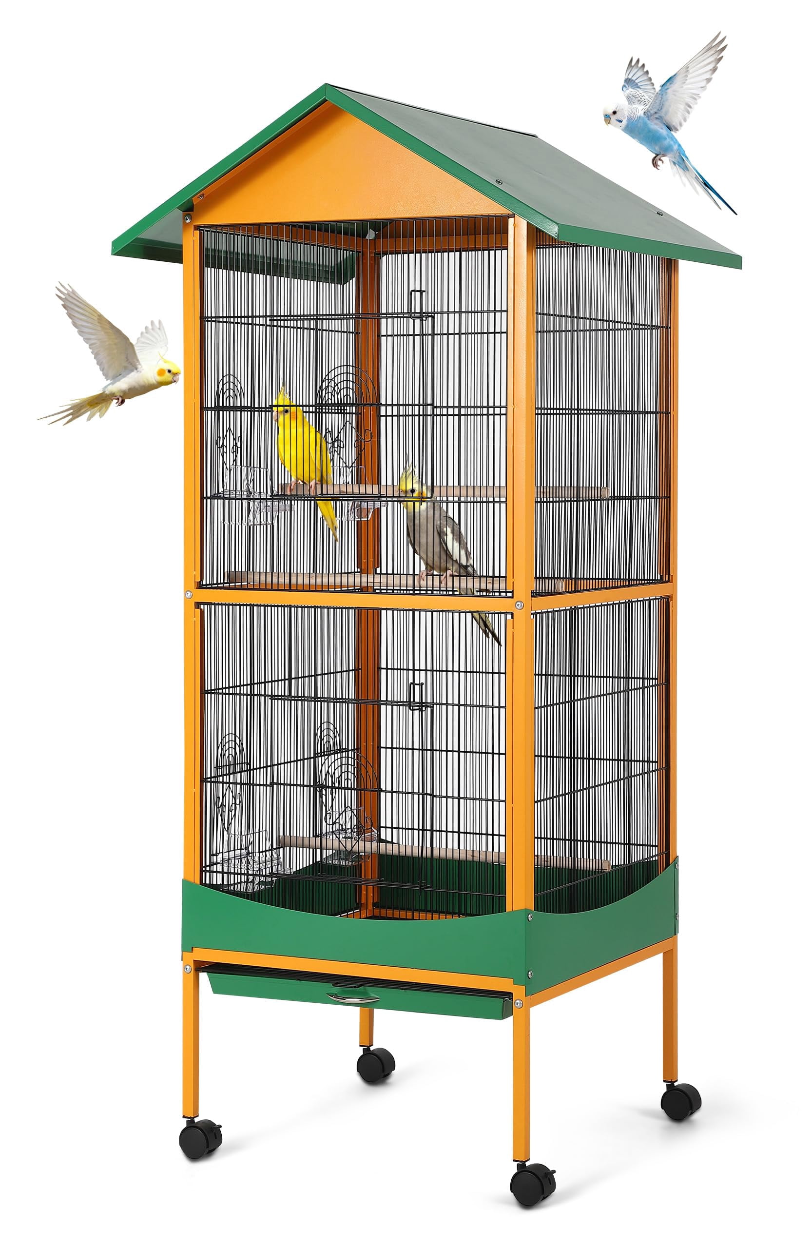 Curated visual reference: Fresh Look at 66 H Extra Large Steel Bird Cage With Removable Tray