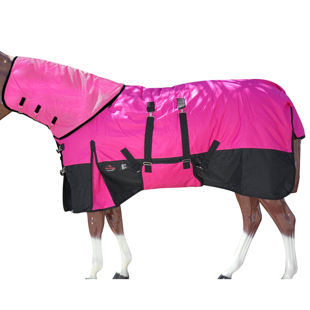 66" Hilason 1200D Waterproof Winter Horse Blanket Neck Cover Belly Wrap