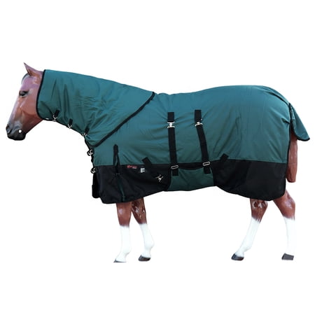 66" Hilason 1200D Waterproof Winter Horse Turnout Blanket Neck Cover Belly Wrap
