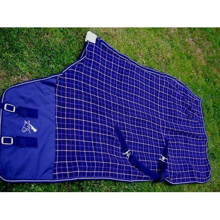 66" Horse Cotton Sheet Blanket Rug Summer Spring Navy Pink 5310