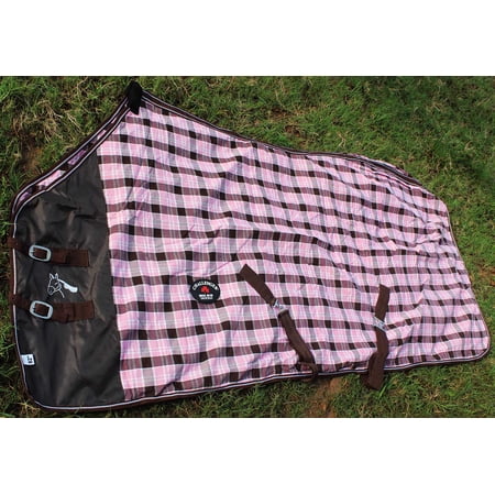 66" Horse Cotton Sheet Blanket Rug Summer Spring Pink 5339