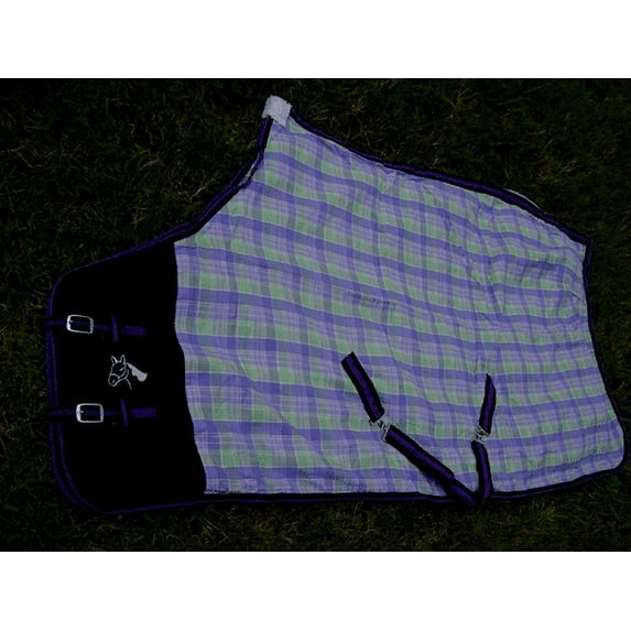 66" Horse Cotton Sheet Blanket Rug Summer Spring Purple 5332