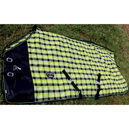 66" Horse Equine Cotton Day Sheet Blanket Rug Linner Summer Spring Green 5338