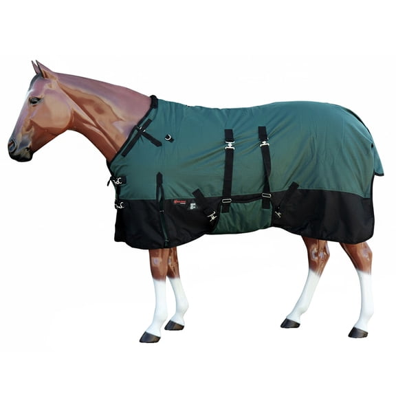 66 In Hilason 600D Winter Waterproof Horse Turnout Blanket Belly Wrap Hunter Green