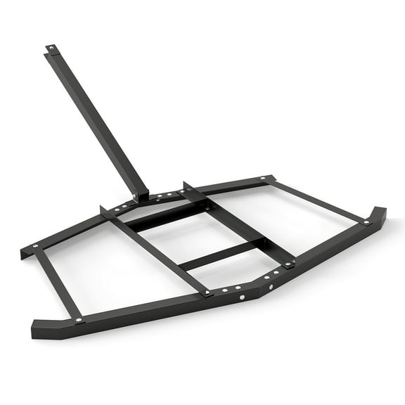66 Inch Driveway Drag Tow Behind Landscape Leveling Rake with Reinforced Bars for Lawn Tractor