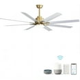 thumbnail image 1 of 66 Inch Low Profile ABS Ceiling Fan with Dimmable Lights and Smart Remote Control 6 Speed Reversible Noiseless DC Motor for Indoor, 1 of 6