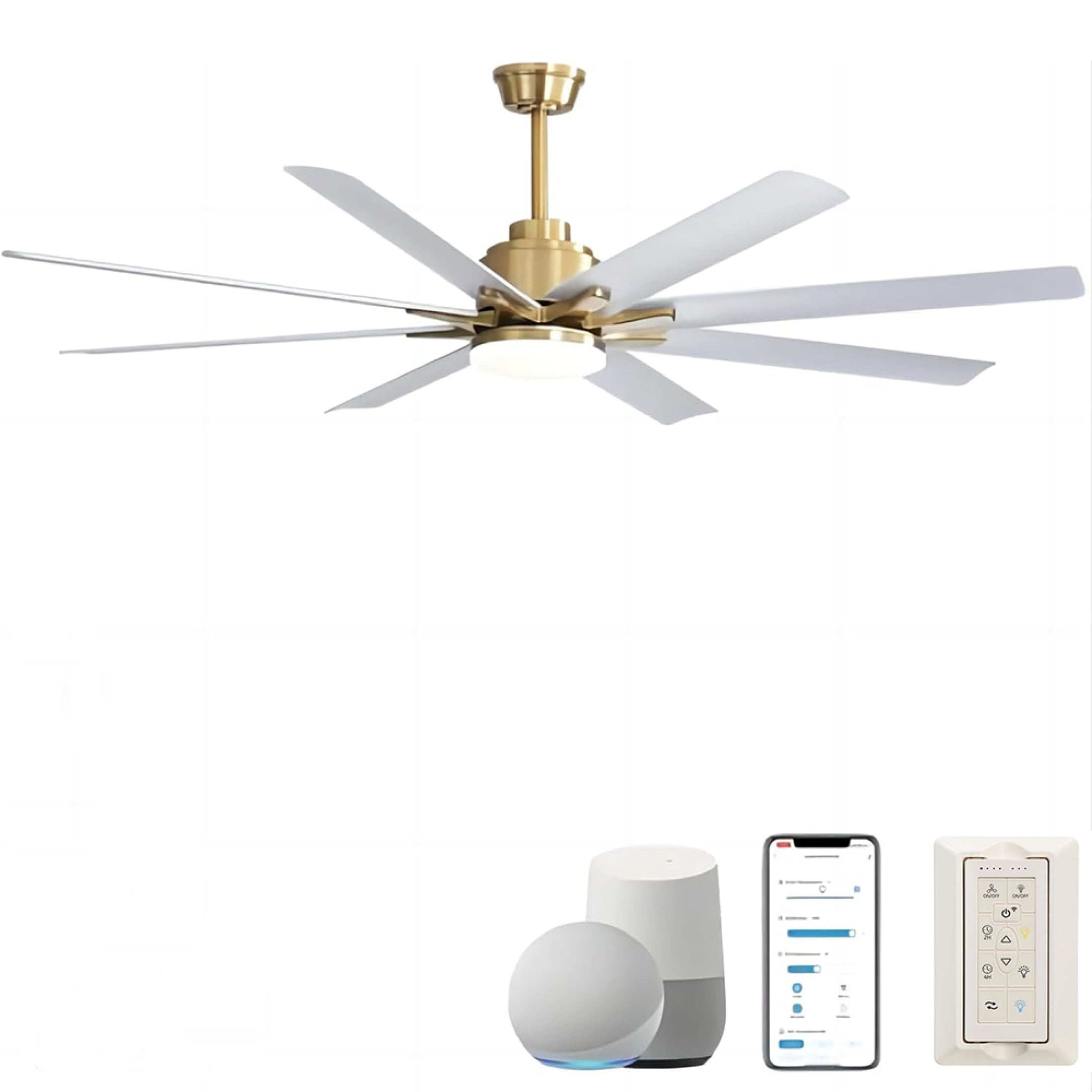 Gold 66-inch smart slim ceiling fan