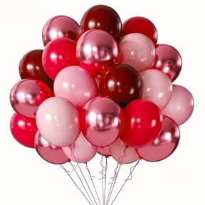 66 Iridescent Red Pink Balloons for Birthday Wedding Party Decor