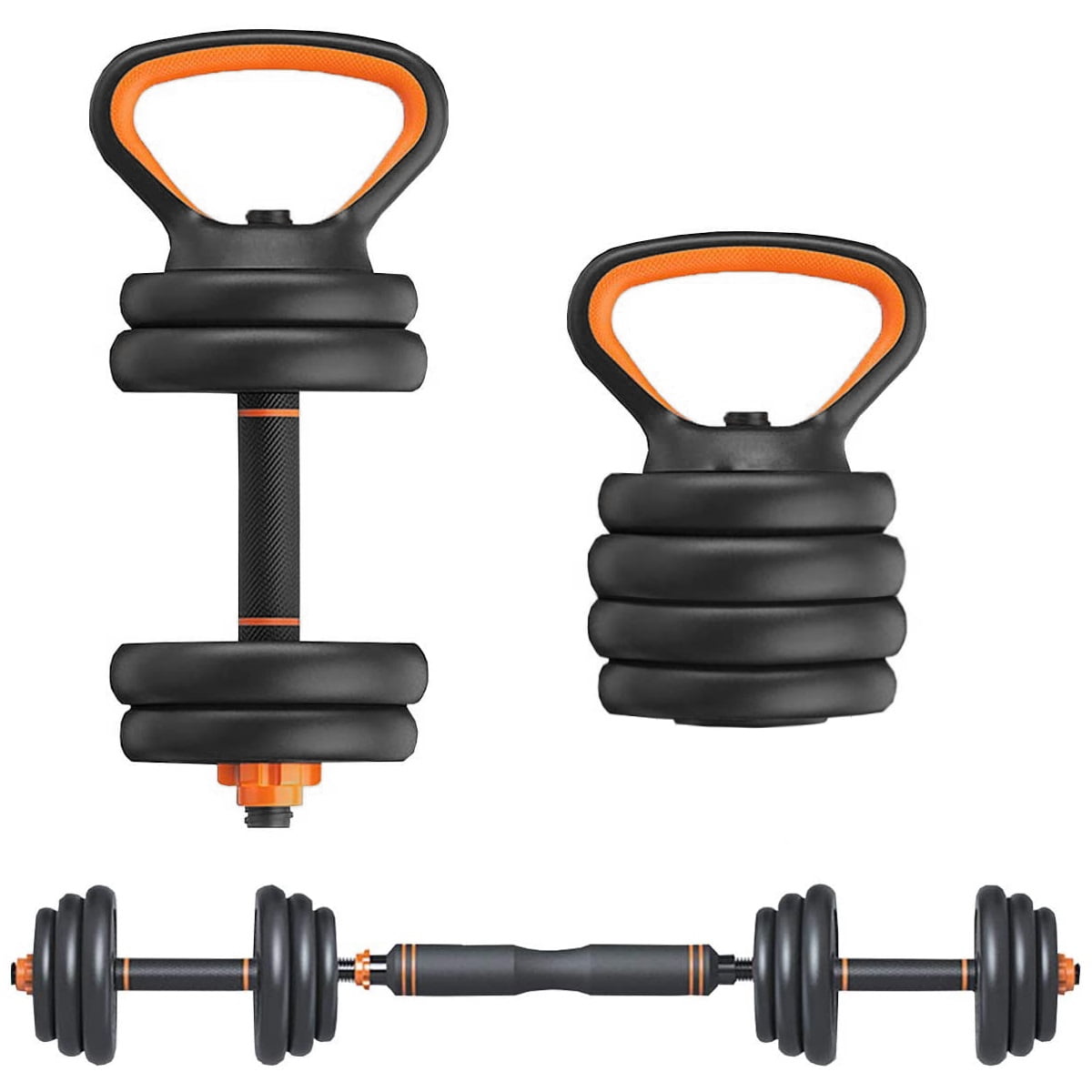66 Lbs Dumbbell Set with Barbell Kettlebell and Push Up Bar Function