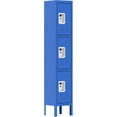 thumbnail image 1 of 66’’ Metal Lockers for Employees, Locking Storage Cabinet with Doors & Hooks, 3 Door Cabinet for Gym School Home Office Garage, Heavy Duty (Blue), 1 of 9
