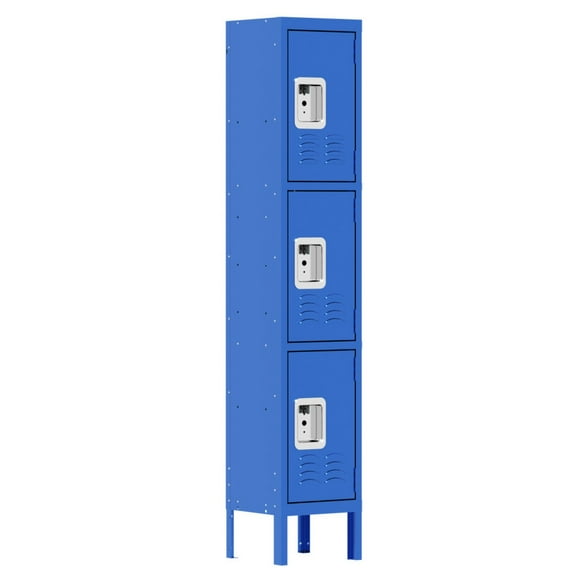 66" Metal Lockers with 3 Doors - Durable Storage for Gym, School, Office, Home & Garage - Easy Assembly Required - Eco-Friendly Design