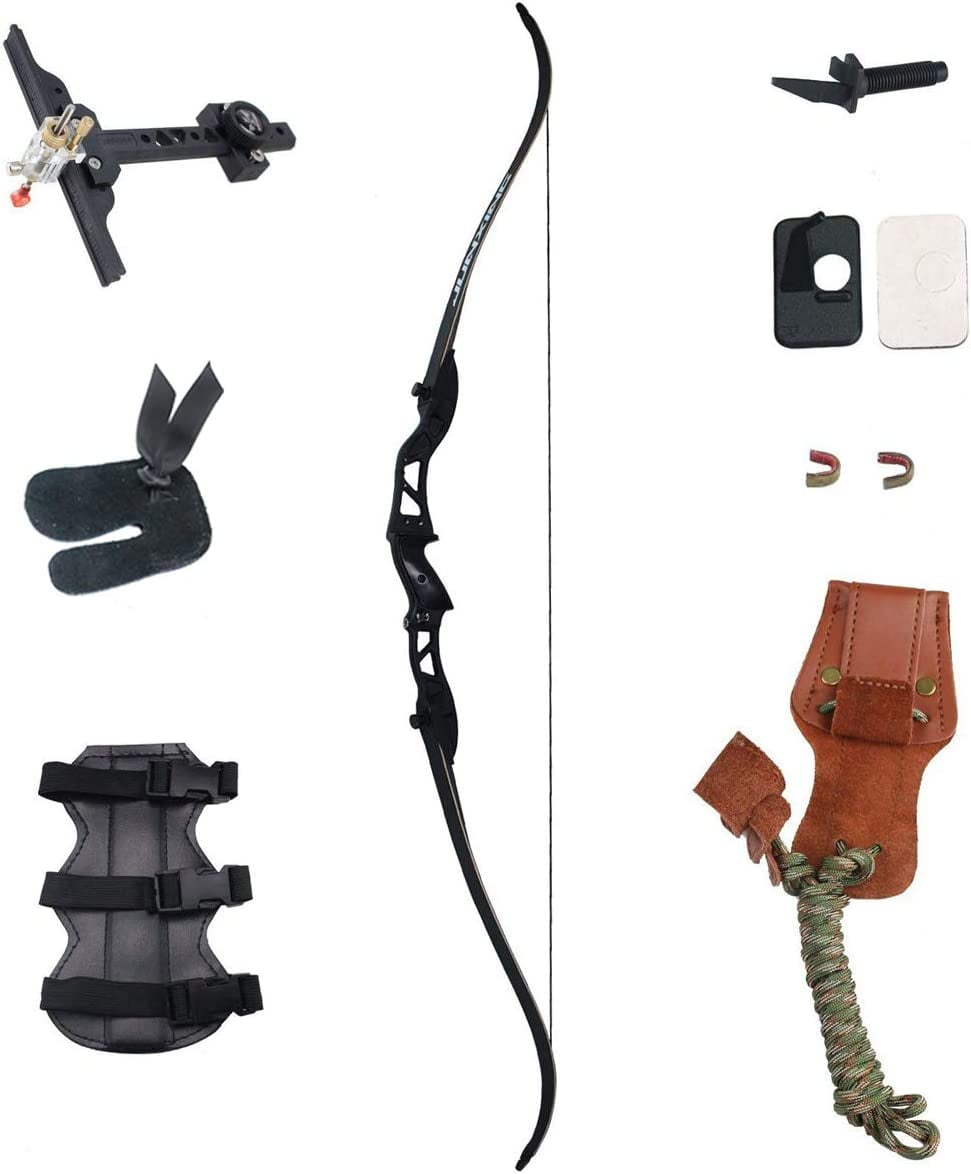 66" Metal Riser Takedown Recurve Bow Adult Archery Competition Athletic Bow Weights 20 22 24 26 28 30 32 34 36 LB Right Handed Archery Kit
