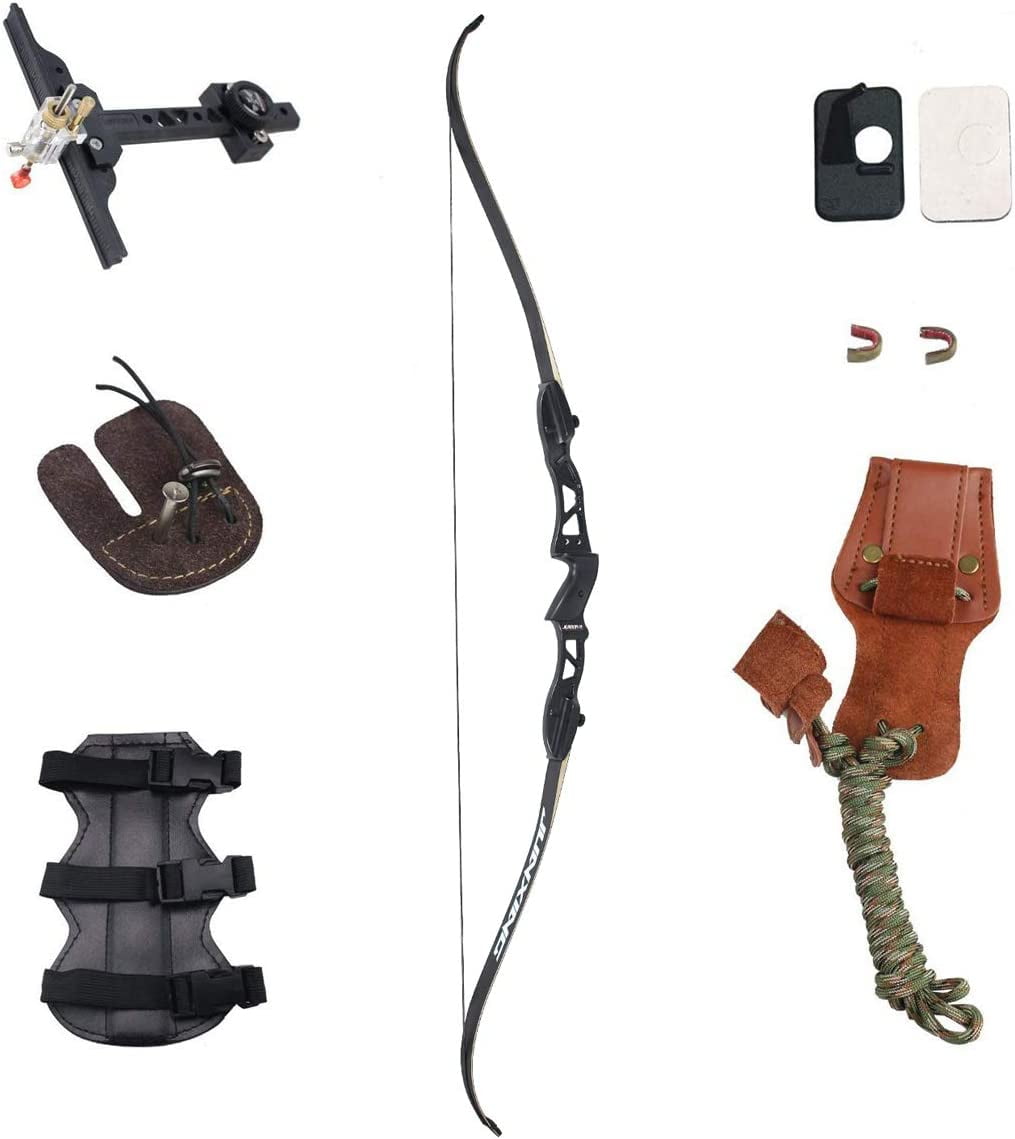66" Metal Riser Takedown Recurve Bow Adult Archery Competition Athletic Bow Weights 20 22 24 26 28 30 32 34 36 LB Right Handed Archery Kit