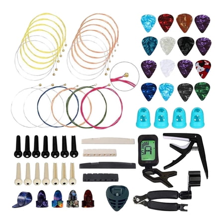 66 PCS Guitar Accessories Including Guitar Strings, Picks, o,Thumb Finger
