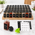 66 Pack Glass Spice Jars with Labels, 4oz Food Storage Containers ...