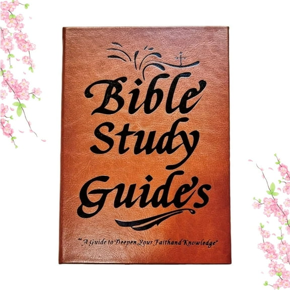 66-Page Bible Study Guide Comprehensive Scripture Study Tool, Daily Devotional Journal in a Year Study Long Plan ,PU Leather Cover Daily Scripture Quotes Faith-Based Notebook for Prayer Reflections