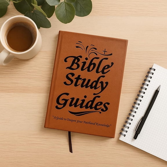 66-Page Bible Study Guide & Devotional Journal - PU Leather Cover, Scripture Summaries, Daily Reflections | Beginner-Friendly Spiritual Growth Notebook | Christian Gift Idea (Brown)