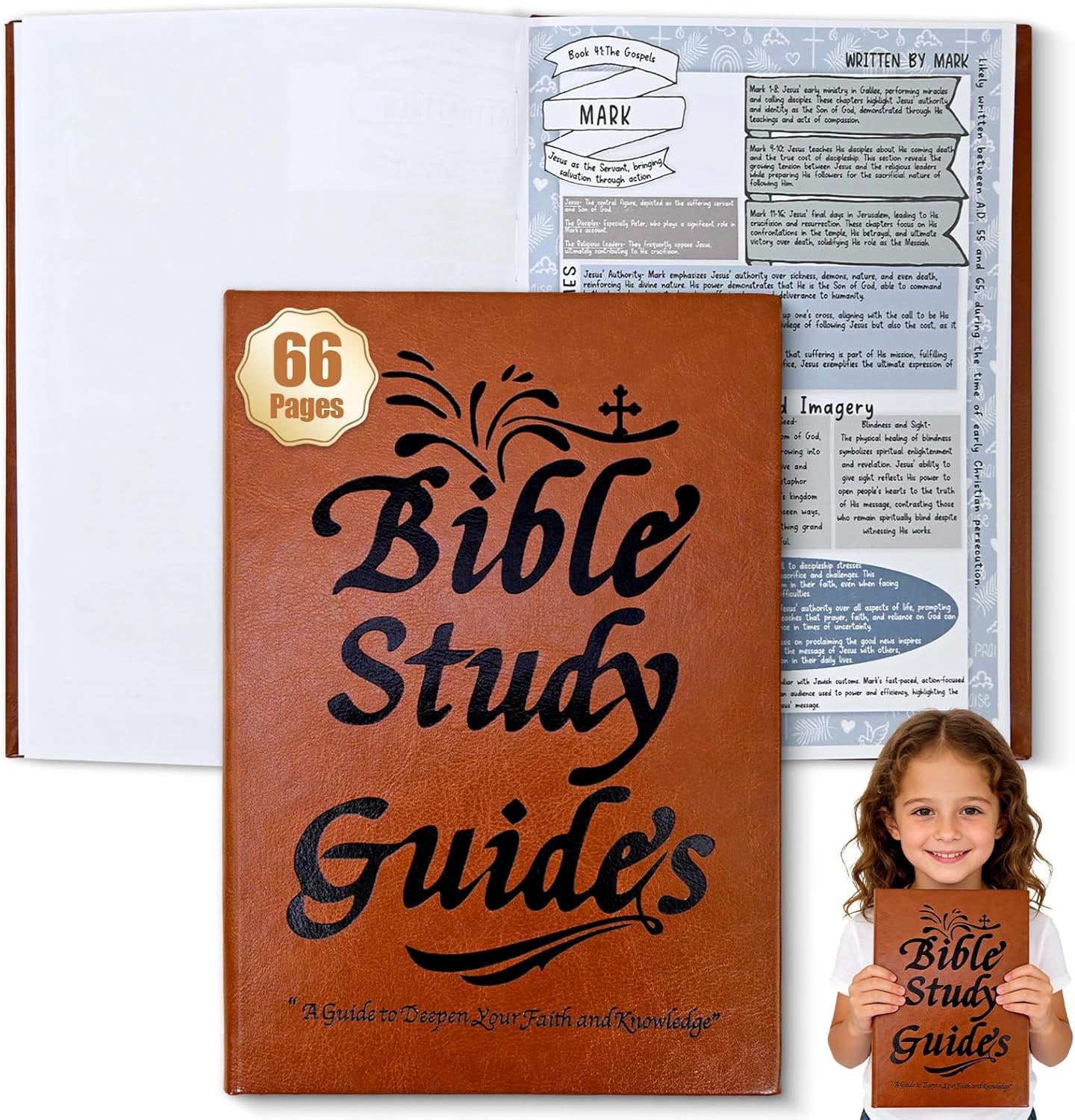 66-Page Bible Study Guides and Devotional Journal with Daily Scripture ...