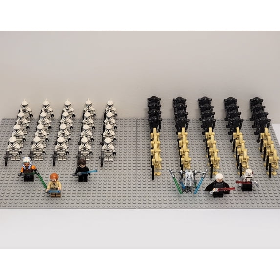 66 Pcs The Clone Wars Battle Droids Clone Troopers Mini Action Figures ...