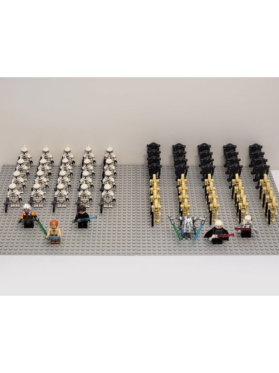 66 Pcs The Clone Wars Battle Droids Clone Troopers Mini Action Figures Building Blocks Toys Set (Gift - 1PCS Turtle Keychain)