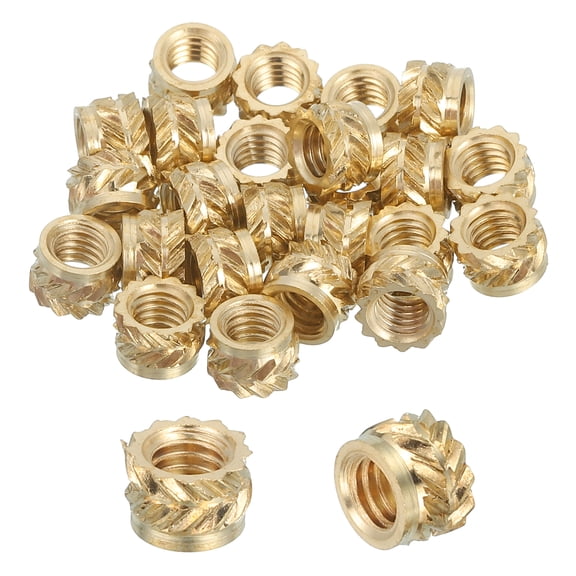 66 Pcs Threaded Inserts, M4 Brass Heat Set Insert for 3D Printing, M4x6x4mm