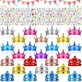thumbnail image 1 of 66 Pieces Foam Princess Tiaras DIY Crowns Kids Party Favors Craft Crystal Diamond Sticker Girls Making Your Own Tiara (Multicolor), 1 of 6