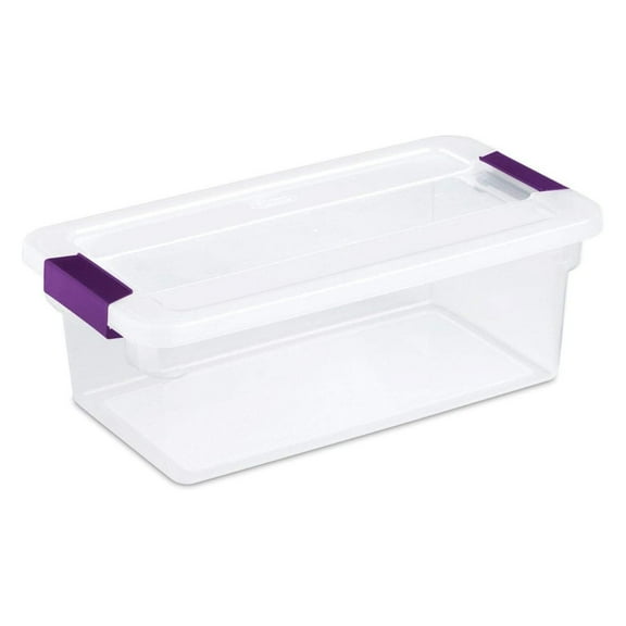 66 Quart (6 Pack) and 6 Quart (12 Pack) Totes, Clear Plastic Stackable Storage Containers with Latching Lids for Home Organization