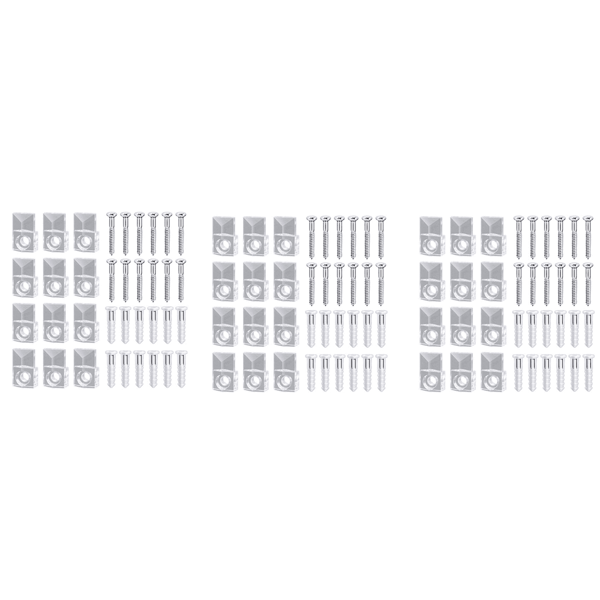 66 Sets of Mirror Holder Clips Kit Plastic Mirror Clip Mirror Holder