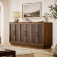 thumbnail image 1 of 66" Sideboard Cabinet, 4-Door Storage Cabinet with Adjustable Shelves, Modern Accent Credenza, Buffet Cabinet, TV Stand for Living Room & Kitchen, 1 of 10