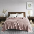 thumbnail image 1 of 66"W x 90"L Bedding Blanket with Egyptian Cotton and Breathable Weave, Easy Care and Machine Washable, Oeko-Tex Certified, Thick and Warm Blanket for Winter, Soft and Fuzzy, Rose, 1 of 6