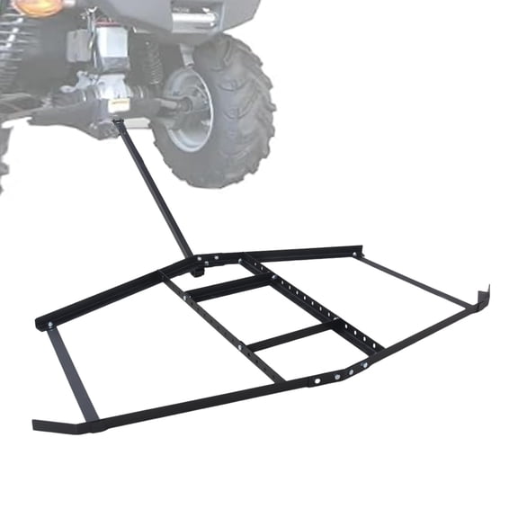 66" Wide Drag Harrow Driveway Grader, Heavy Duty Tow Behind Power Rake with Adjustable Bars & Pin Hitch, Plug and Use Land Leveler