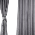 thumbnail image 1 of 66"X 90" Fabric Fully Lined Curtain Decor Pleat Eyelet Ring Top Drapes With Lining Silver Gray, 1 of 1