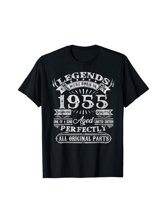 66 Years Old Gifts Legend Were Born In 1955 66th Birthday T-Shirt Vintage Tee -Birthday Gifts