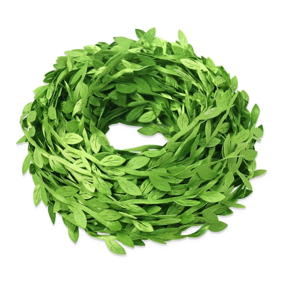 66 ft Leaf Ribbon, Artificial Eucalyptus Garland Rattan Leaf String, Decorative Jungle Wild Green Plant Leaves for Home Wedding Party Spring Decor Balloon Garland Wreaths DIY Craft