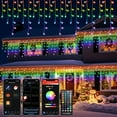 thumbnail image 1 of 66-ft Smart Icicle Christmas Lights with Programmable RGB Fairy LED Lights, 1 of 9