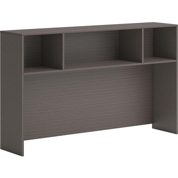 66 in. Desk Hutch with No Doors, Slate Teak
