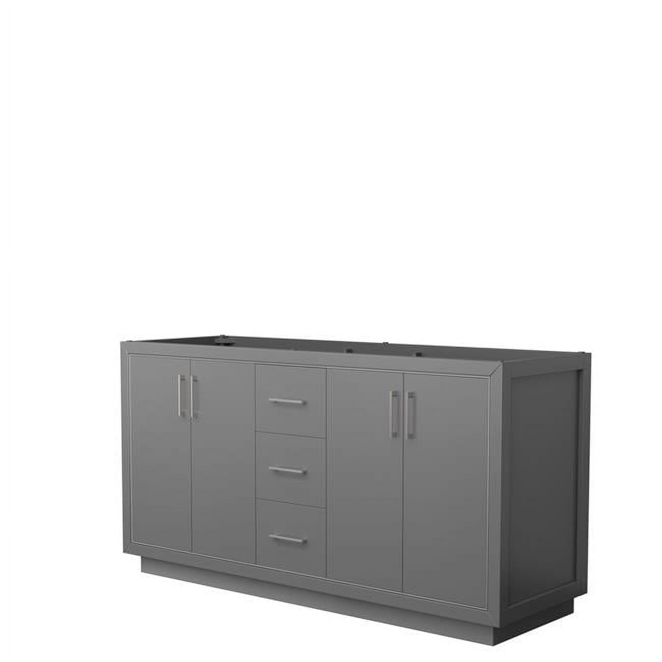 66 in. Icon Double Bathroom Vanity, Dark Gray, No Countertop, No Sink ...