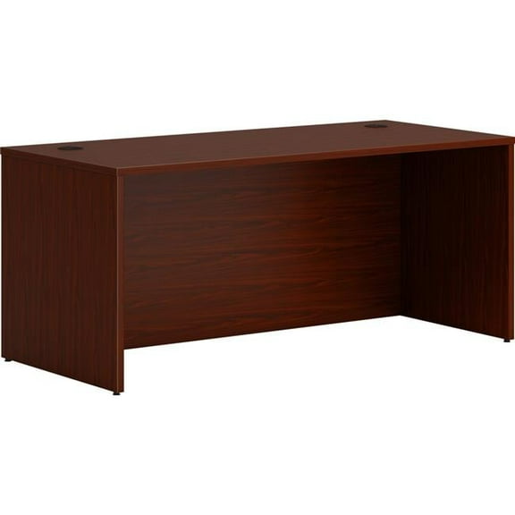 66 in. Rectangle Shell Desk, Mahogany