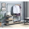 thumbnail image 1 of 66 x 20 x 59 in. Brantley Hanger Rack, Oak & Sandy Gray, 1 of 1