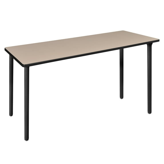 66" x 24" Kee Folding Training Table- Beige/ Black