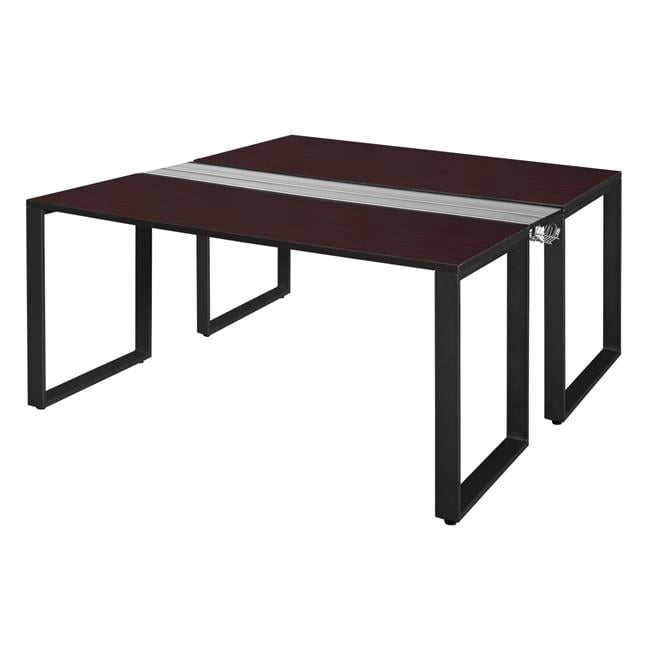 66 x 24 in. Structure Benching System, Mahogany & Black - Walmart.com