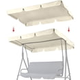 thumbnail image 1 of 66'' x 45'' UV Protection & Water Resistance Swing Canopy Replacement Waterproof Top Cover for Outdoor Garden Patio Porch Yard, Top Cover Only, 1 of 8