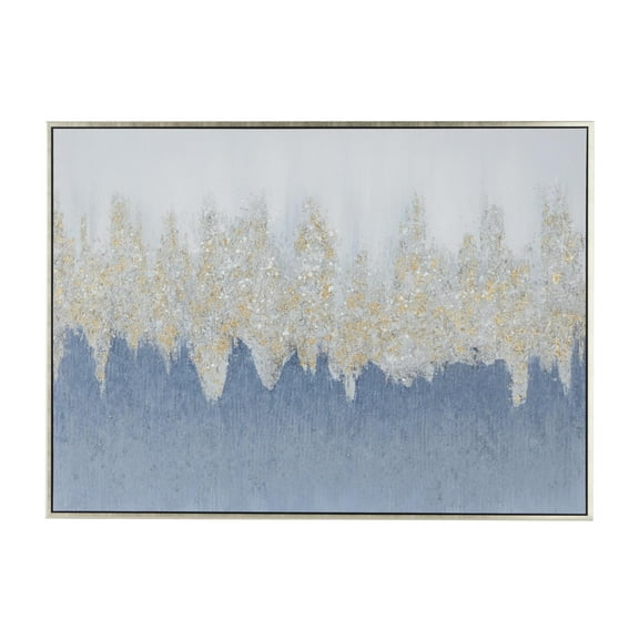 66" x 48" Geode Framed Wall Art with Silver Frame, by DecMode