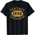 thumbnail image 1 of 66 years old 66th Birthday Anniversary Best Limited 1958 T-Shirt, 1 of 3