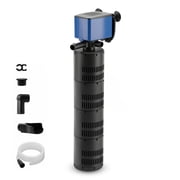 660 GPH Aquarium Powerhead Filter Pump, 35W Internal Submersible Water Pump with Oxygenation, Sponge Filtration & Adjustable Flow for Large Aquariums