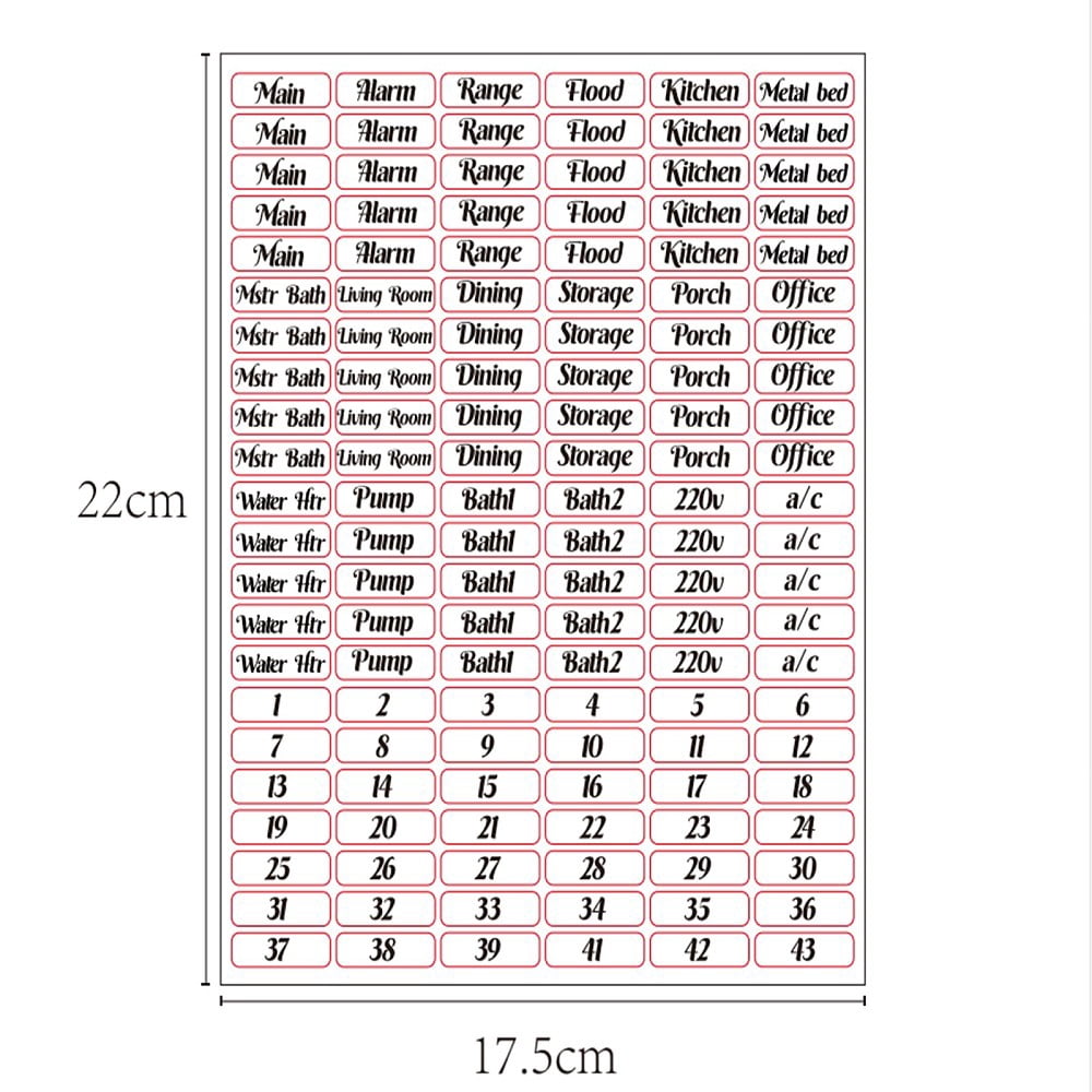 660 Pcs Decal Circuit Breaker Box Labels Transparent Switches ...