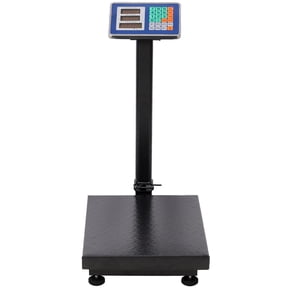 660 lbs Digital Floor Platform Scale with 0.1 lbs Accuracy, Computing Scale for Use, Black Steel Construction, 16x20 inch Platform