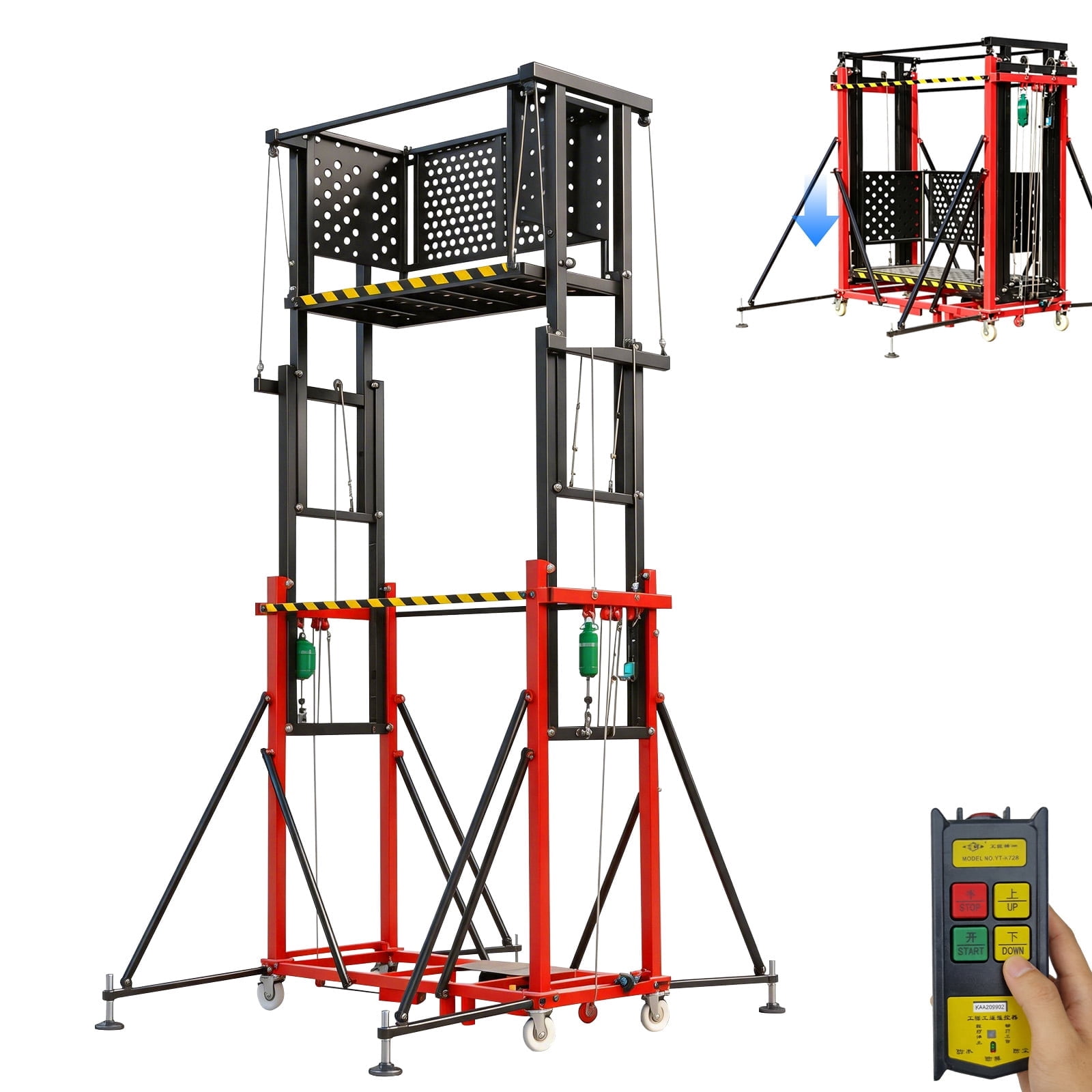 Scaffolding Lift Platform 660 lbs Capacity 13.2ft Height Motorized