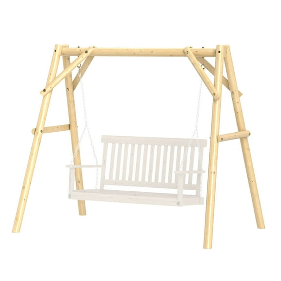 660 lbs Swing Frame, A-Frame Stand for 2-Seater Swing - Heavy Duty Fir Wood Hanging Chair Stand for Patio, Backyard, Porch - DIY Paintable